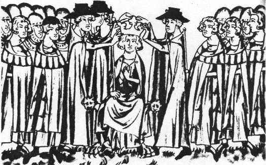 Investidura de Henrique do Luxemburgo, em Mil�o, com a coroa de Sacro Imperador Romano